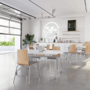 Klapptisch auf Rollen mit Y-Fuß, Gestell Silber, 160 x 80 cm