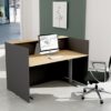 Empfangstheke Marino, Breite 166 cm, Akustik Front Eiche, Anthrazit – Bild 2