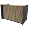 Empfangstheke Marino, Breite 166 cm, Akustik Front Eiche, Anthrazit – Bild 4