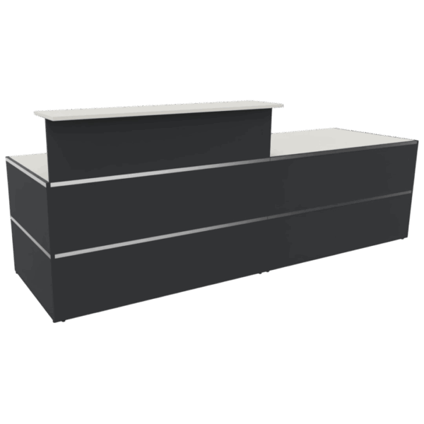 Empfangstresen Atlantis, Breite 274 cm, Anthrazit – Bild 2