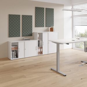 Akustik-Wandpaneele – 2er Set – 100x50 cm – Filzoptik mit V-Cut, Schallschutzklasse C, schwerentflammbar B1